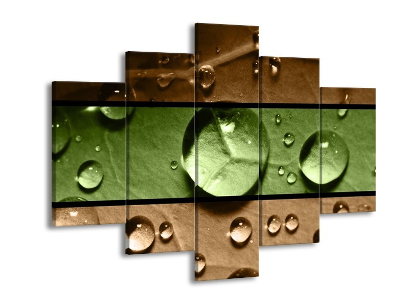 Glas schilderij Modern | Groen, Bruin | 150x105cm 5Luik