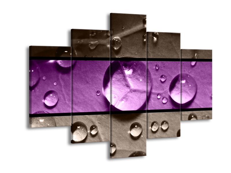 Glas schilderij Modern | Paars, Grijs | 150x105cm 5Luik