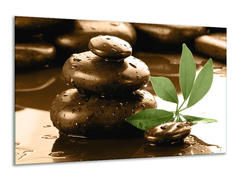 Canvas schilderij Spa | Bruin, Groen, Wit | 120x70cm 1Luik