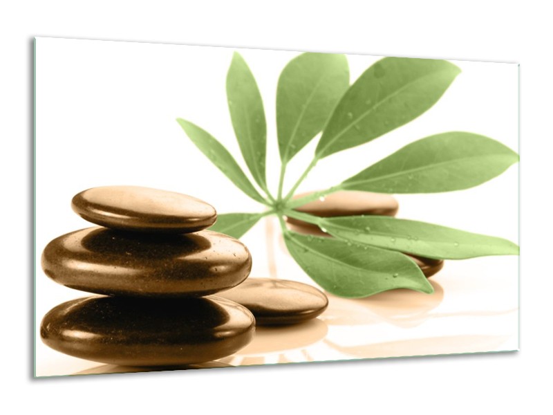 Canvas schilderij Spa | Groen, Bruin, Wit | 120x70cm 1Luik