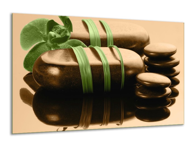 Canvas schilderij Spa | Groen, Bruin, Zwart | 120x70cm 1Luik
