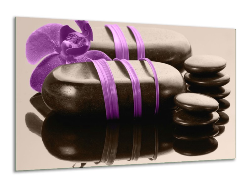 Canvas schilderij Spa | Paars, Zwart | 120x70cm 1Luik