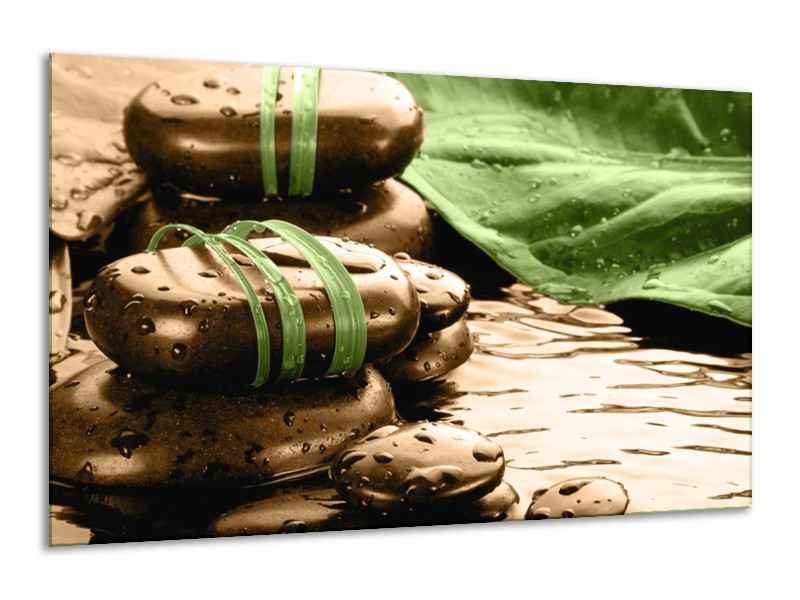 Canvas schilderij Spa | Bruin, Groen | 120x70cm 1Luik
