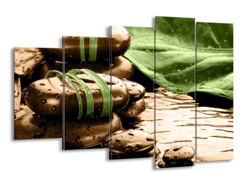 Canvas schilderij Spa | Bruin, Groen | 150x100cm 5Luik