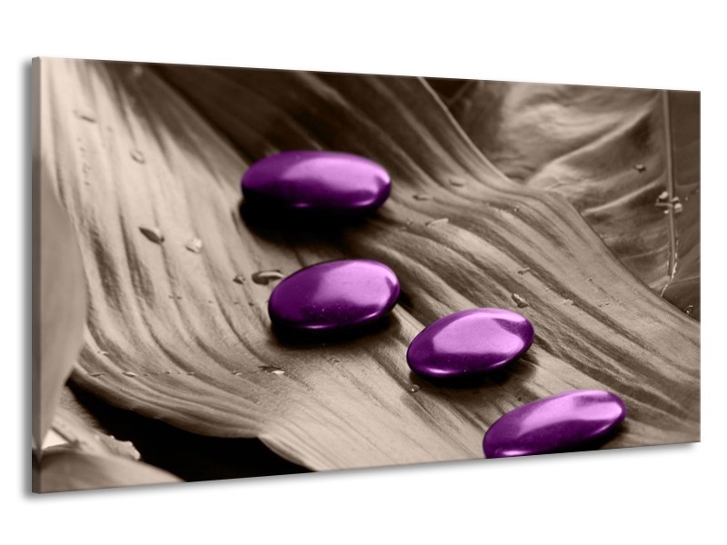 Canvas schilderij Spa | Paars, Grijs | 190x100cm 1Luik