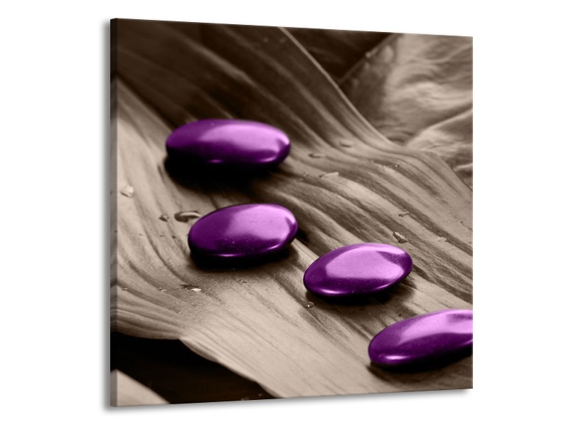 Canvas schilderij Spa | Paars, Grijs | 70x70cm 1Luik
