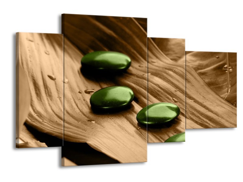 Canvas schilderij Spa | Bruin, Groen | 120x75cm 4Luik