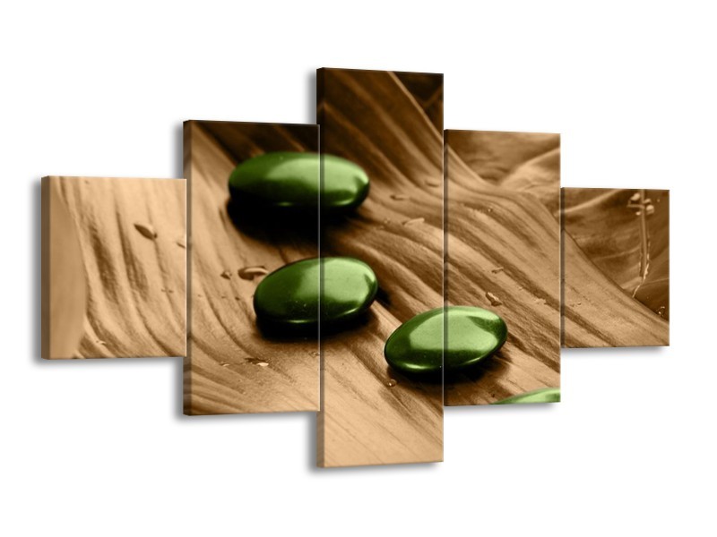 Canvas schilderij Spa | Bruin, Groen | 125x70cm 5Luik