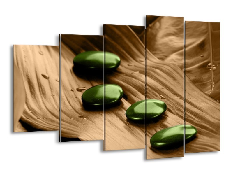 Canvas schilderij Spa | Bruin, Groen | 150x100cm 5Luik