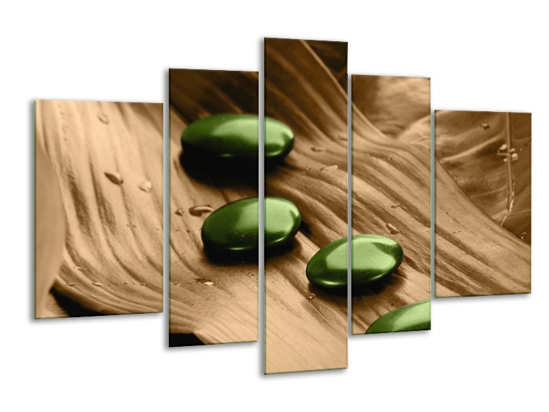 Canvas schilderij Spa | Bruin, Groen | 170x100cm 5Luik
