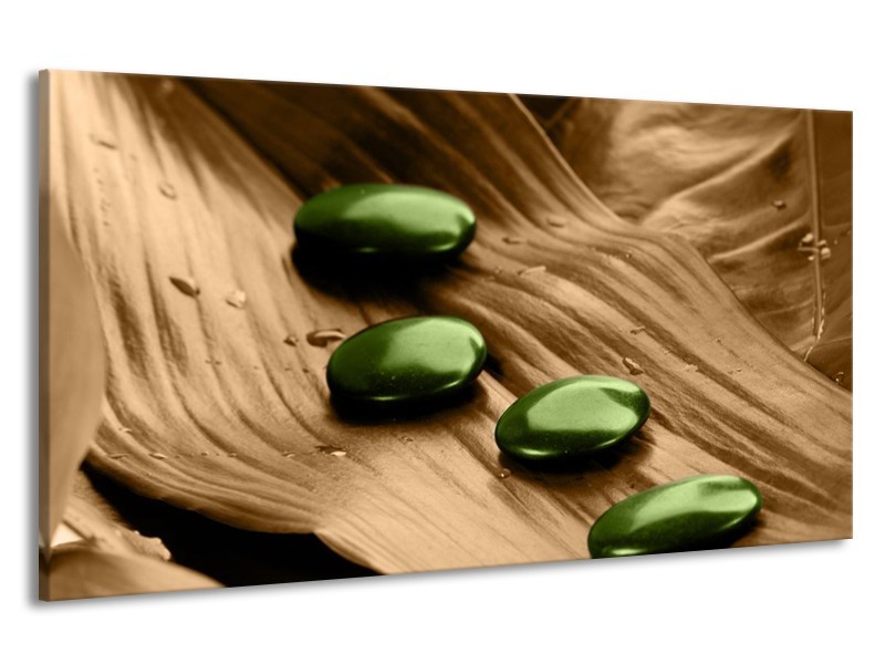 Canvas schilderij Spa | Bruin, Groen | 190x100cm 1Luik