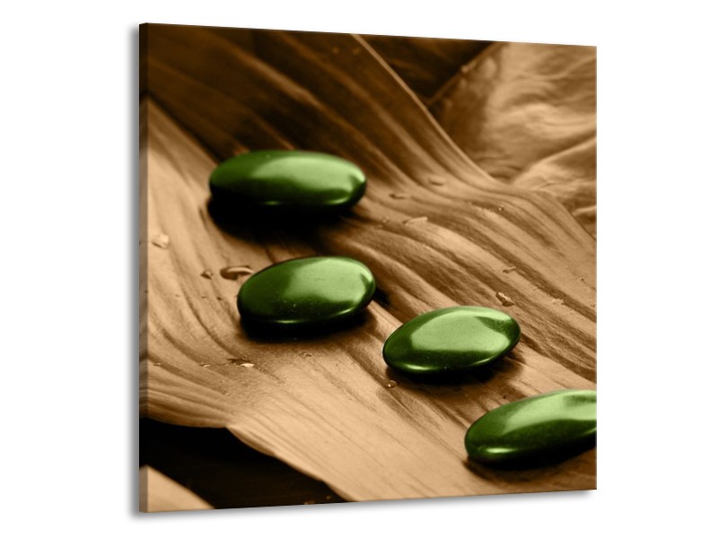 Canvas schilderij Spa | Bruin, Groen | 70x70cm 1Luik