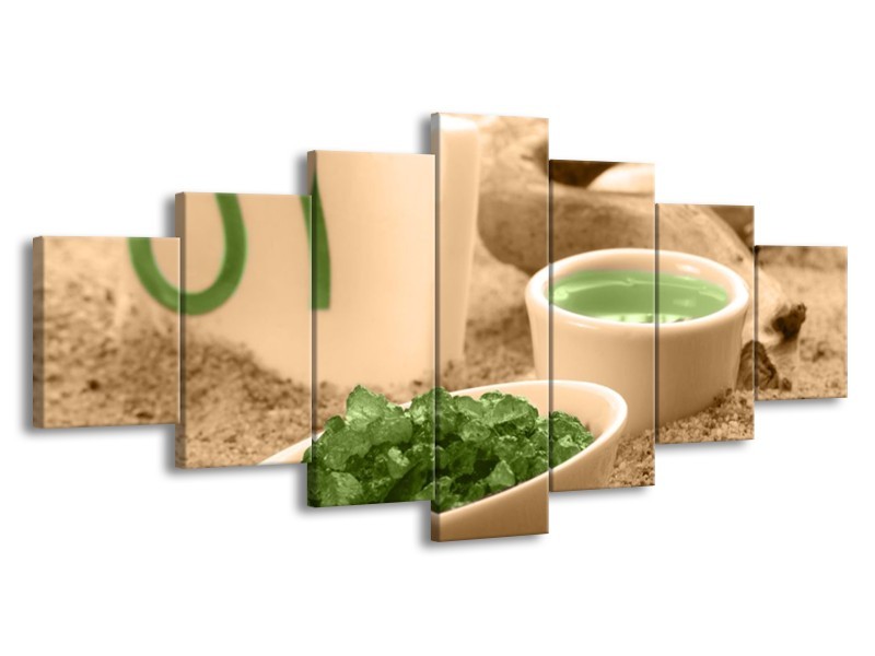 Canvas schilderij Spa | Groen, Bruin | 210x100cm 7Luik