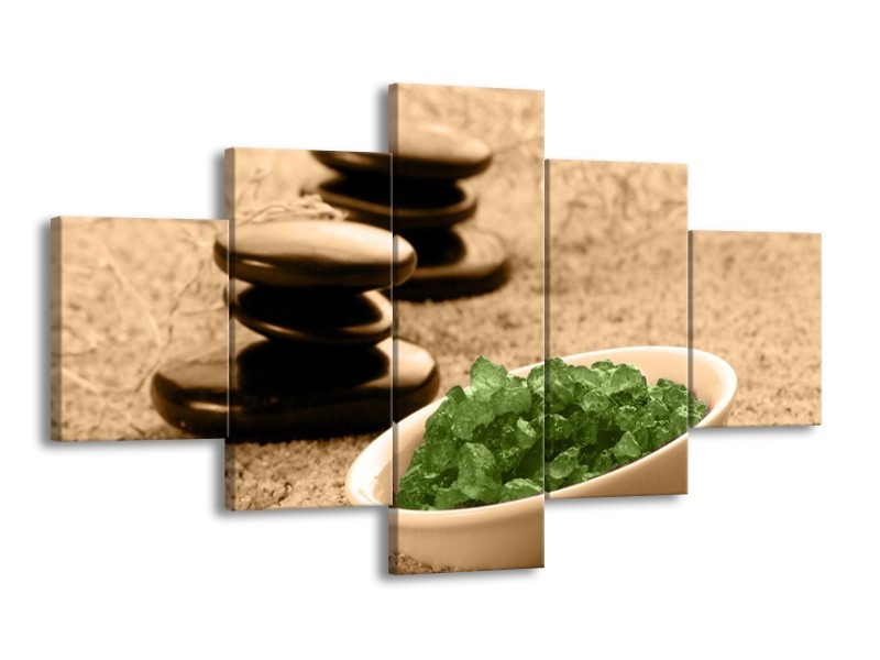 Canvas schilderij Spa | Bruin, Groen | 125x70cm 5Luik