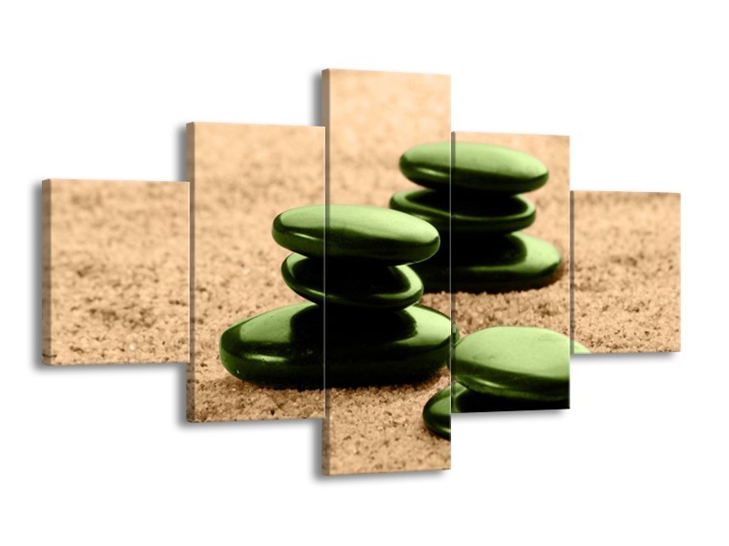 Canvas schilderij Spa | Groen, Bruin | 125x70cm 5Luik