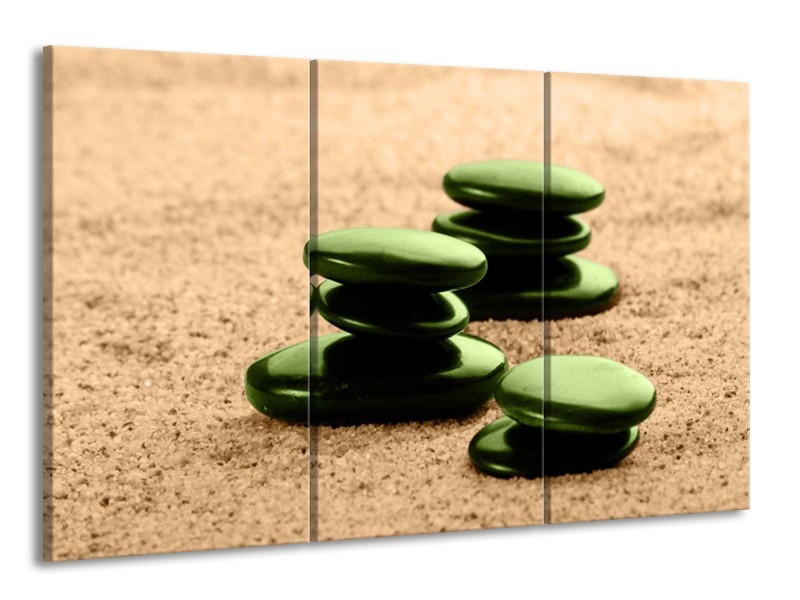 Canvas schilderij Spa | Groen, Bruin | 165x100cm 3Luik