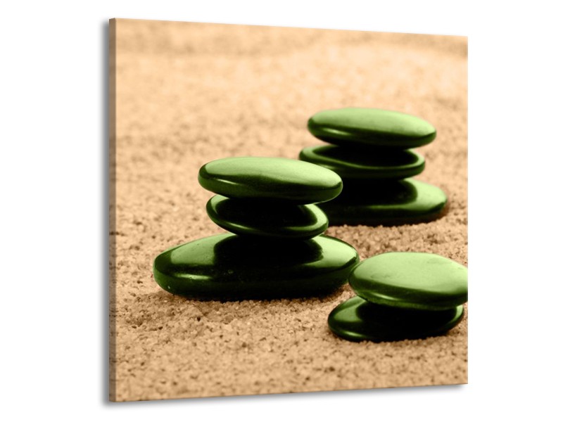 Canvas schilderij Spa | Groen, Bruin | 70x70cm 1Luik