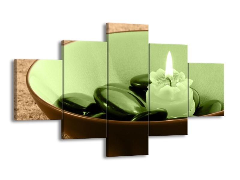 Canvas schilderij Spa | Bruin, Groen | 125x70cm 5Luik