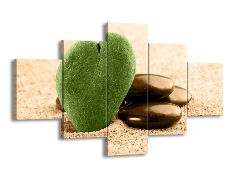 Canvas schilderij Spa | Groen, Bruin | 125x70cm 5Luik