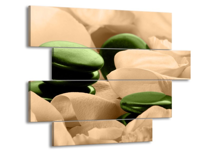 Canvas schilderij Spa | Groen, Bruin | 115x85cm 4Luik