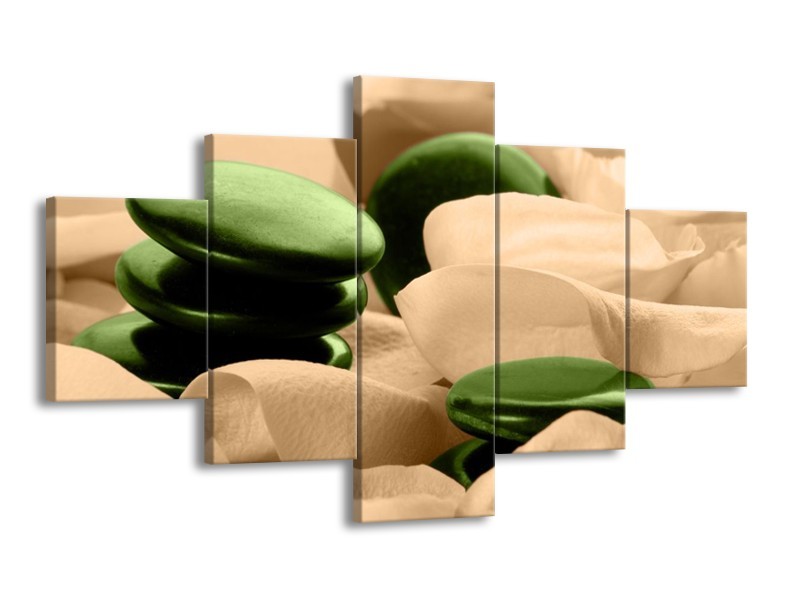 Canvas schilderij Spa | Groen, Bruin | 125x70cm 5Luik