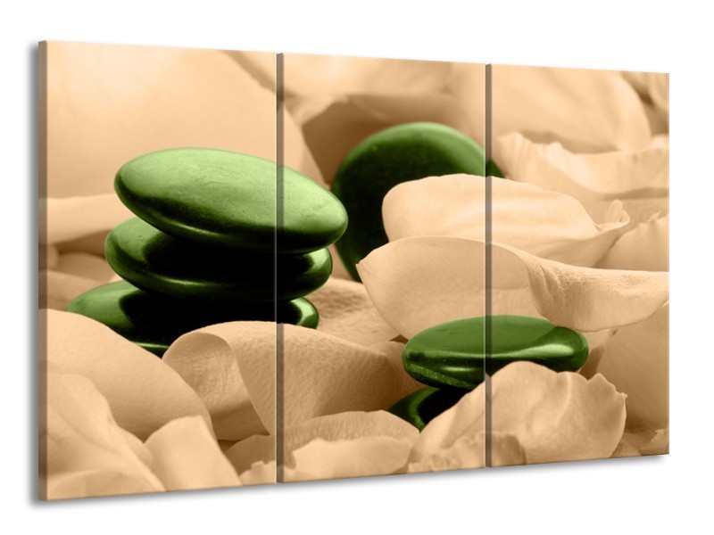 Canvas schilderij Spa | Groen, Bruin | 165x100cm 3Luik