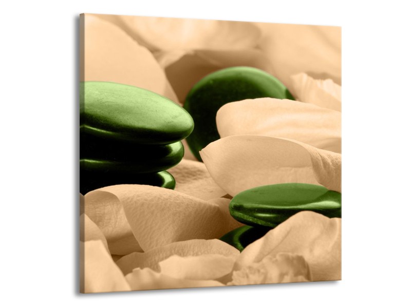 Canvas schilderij Spa | Groen, Bruin | 70x70cm 1Luik