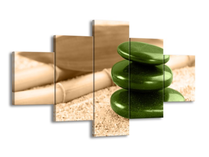 Canvas schilderij Spa | Groen, Bruin | 125x70cm 5Luik