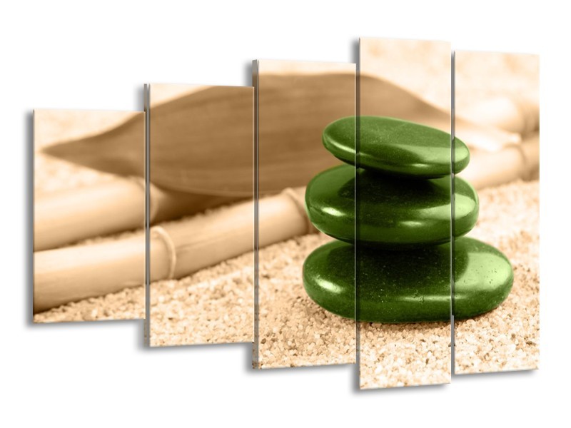 Canvas schilderij Spa | Groen, Bruin | 150x100cm 5Luik