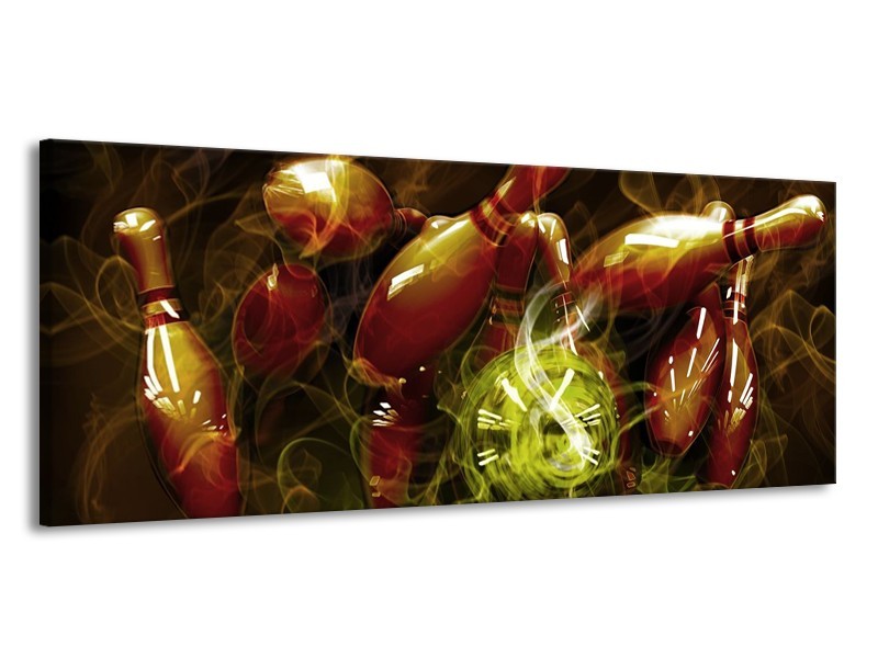 Glas schilderij Spel | Bruin, Groen | 145x58cm 1Luik