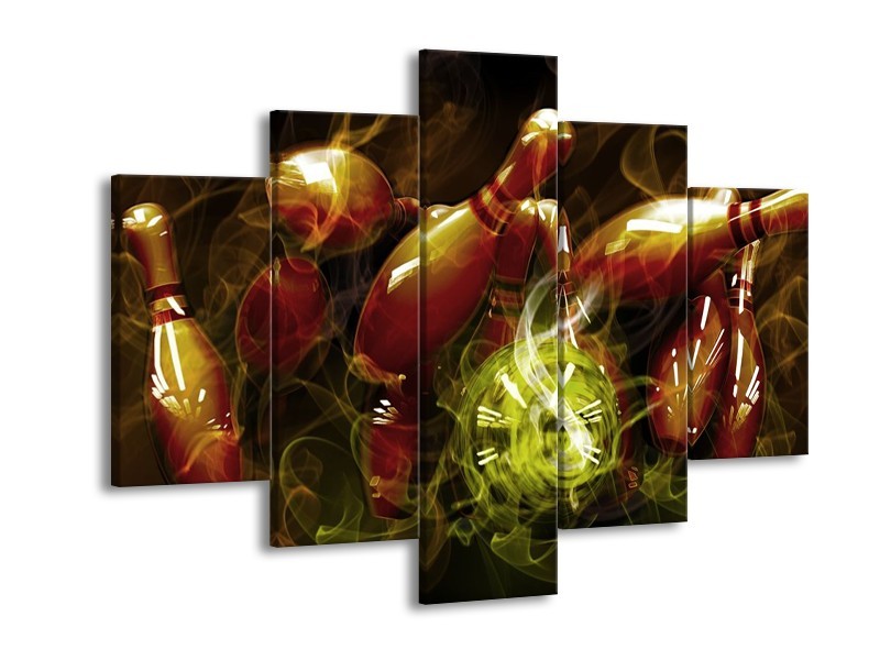 Glas schilderij Spel | Bruin, Groen | 150x105cm 5Luik