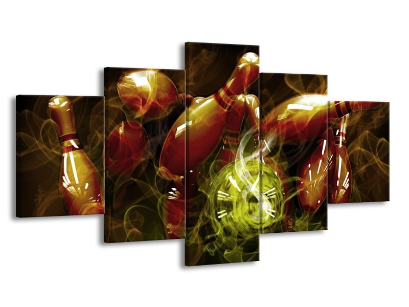Glas schilderij Spel | Bruin, Groen | 150x80cm 5Luik