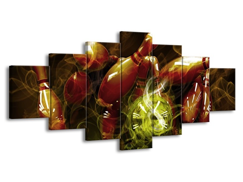 Glas schilderij Spel | Bruin, Groen | 210x100cm 7Luik