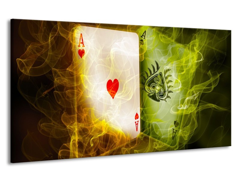 Canvas schilderij Spel | Rood, Groen, Geel | 190x100cm 1Luik