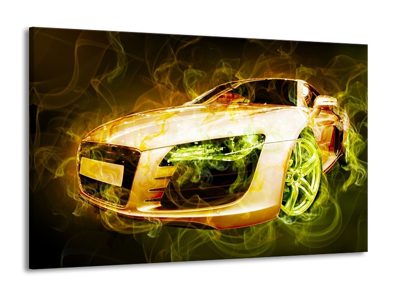 Canvas schilderij Audi | Bruin, Groen | 140x90cm 1Luik