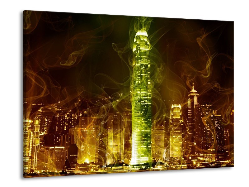 Canvas schilderij Modern | Bruin, Groen | 100x70cm 1Luik