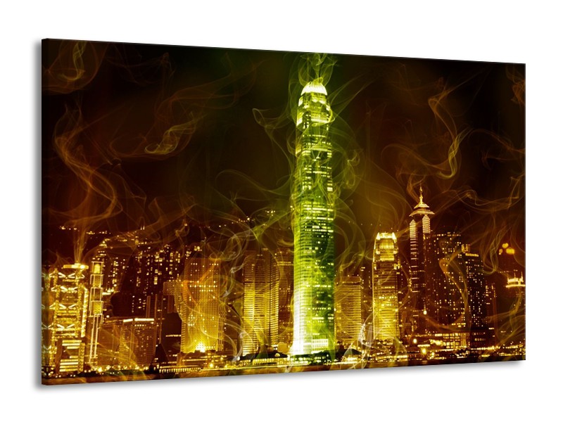 Glas schilderij Modern | Bruin, Groen | 140x90cm 1Luik