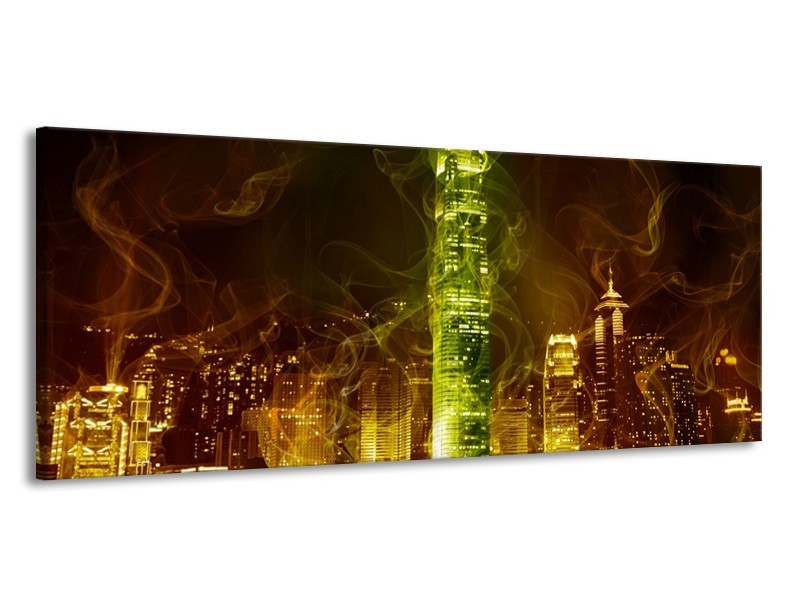 Canvas schilderij Modern | Bruin, Groen | 145x58cm 1Luik