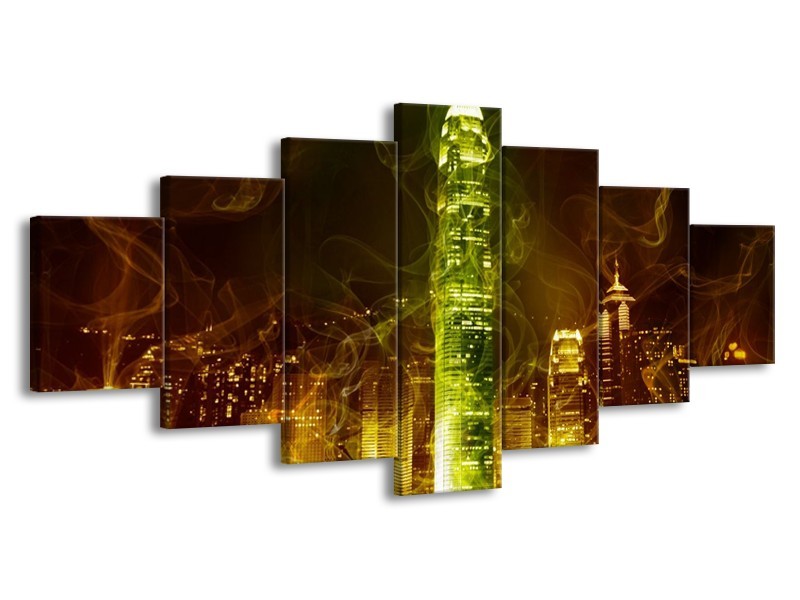 Glas schilderij Modern | Bruin, Groen | 210x100cm 7Luik