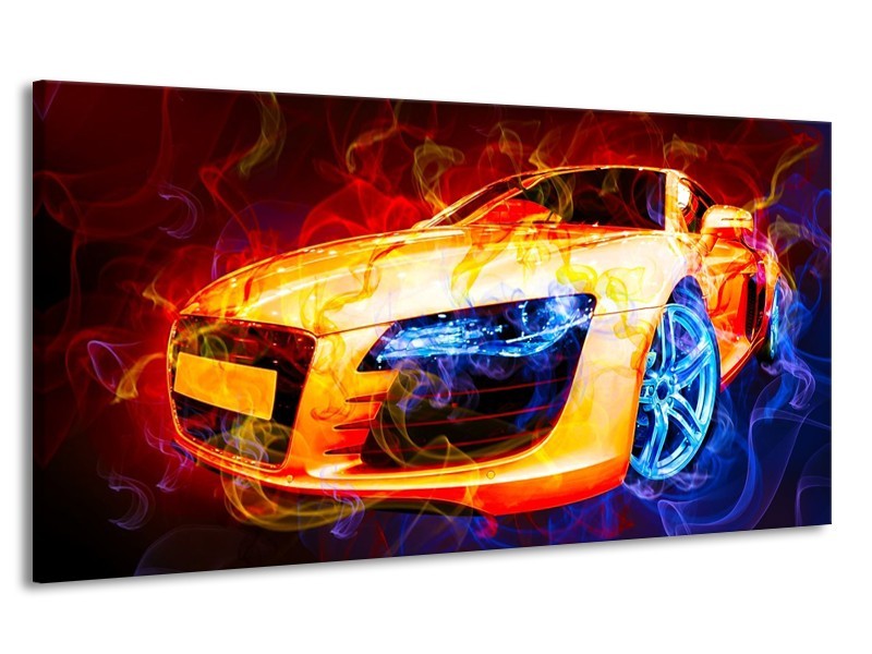 Canvas schilderij Audi | Rood, Blauw, Rood | 170x90cm 1Luik