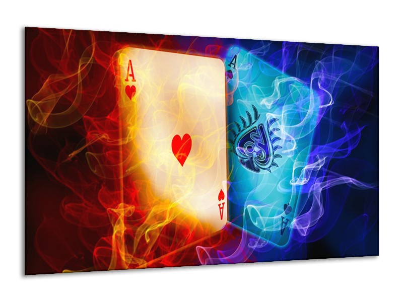 Canvas schilderij Spel | Rood, Blauw, Rood | 120x70cm 1Luik