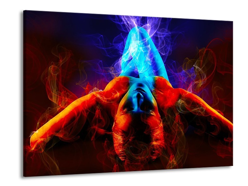 Canvas schilderij Kunst | Rood, Blauw, Rood | 100x70cm 1Luik