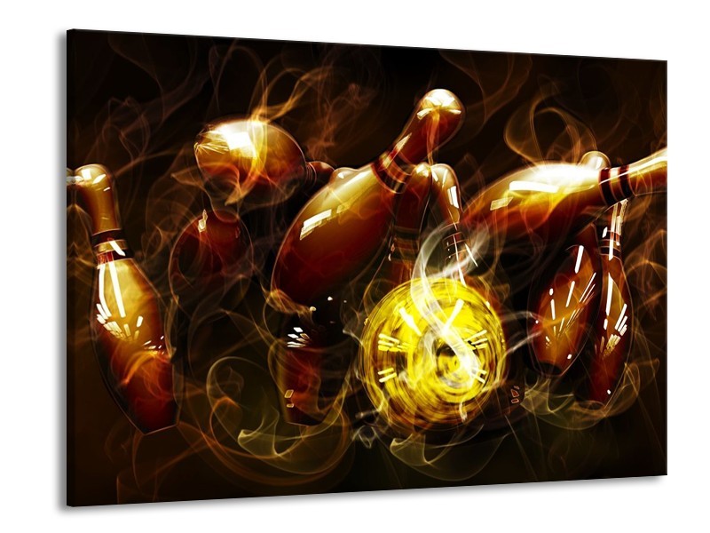Glas schilderij Spel | Bruin, Geel, Zwart | 100x70cm 1Luik