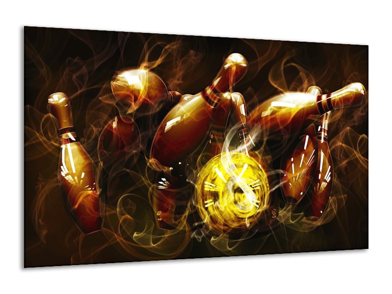 Glas schilderij Spel | Bruin, Geel, Zwart | 120x70cm 1Luik