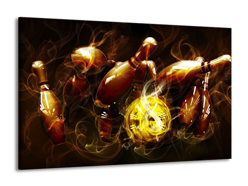 Canvas schilderij Spel | Bruin, Geel, Zwart | 140x90cm 1Luik
