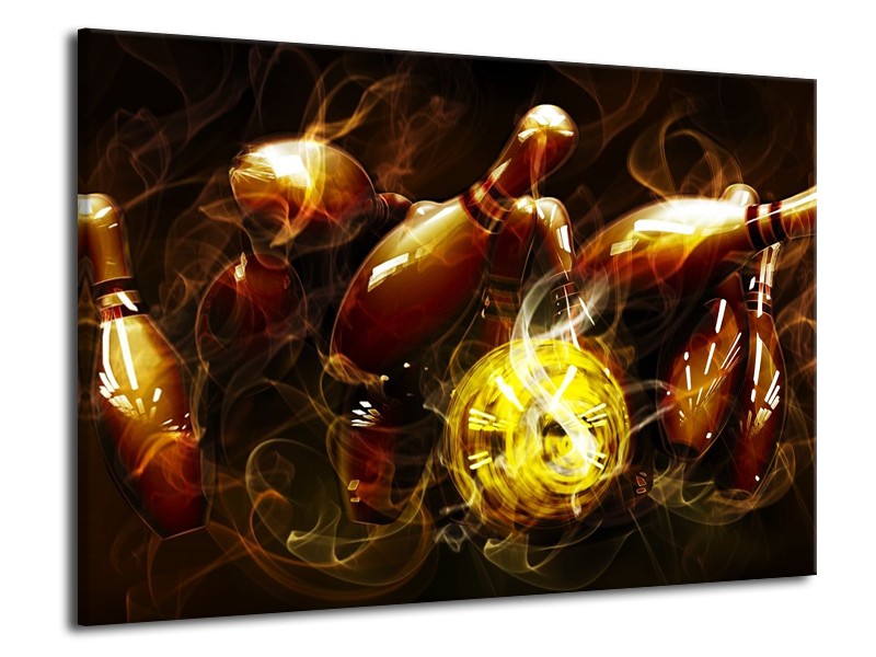 Glas schilderij Spel | Bruin, Geel, Zwart | 70x50cm 1Luik