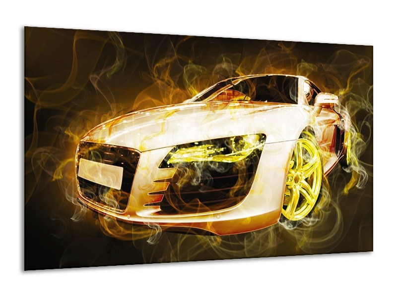 Canvas schilderij Audi | Geel, Wit, Groen | 120x70cm 1Luik