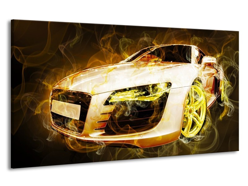 Canvas schilderij Audi | Geel, Wit, Groen | 190x100cm 1Luik