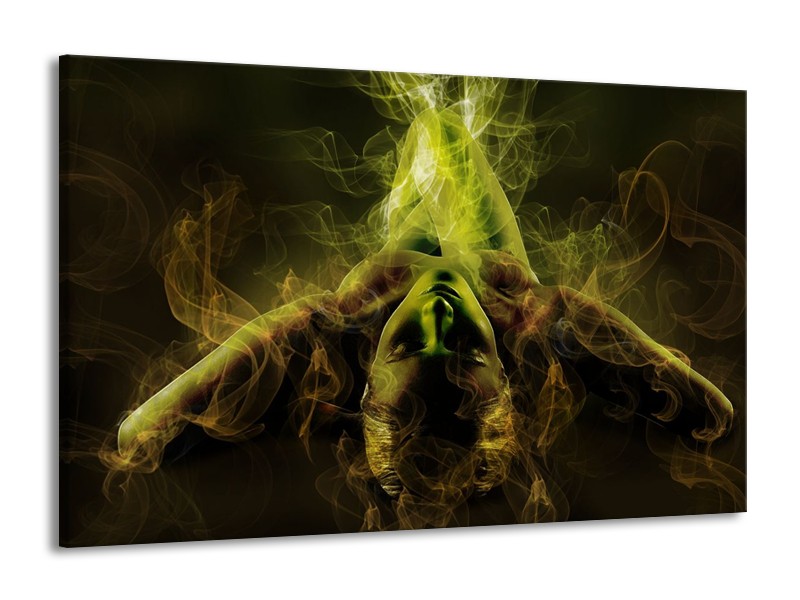 Canvas schilderij Lichaam | Geel, Wit, Groen | 140x90cm 1Luik