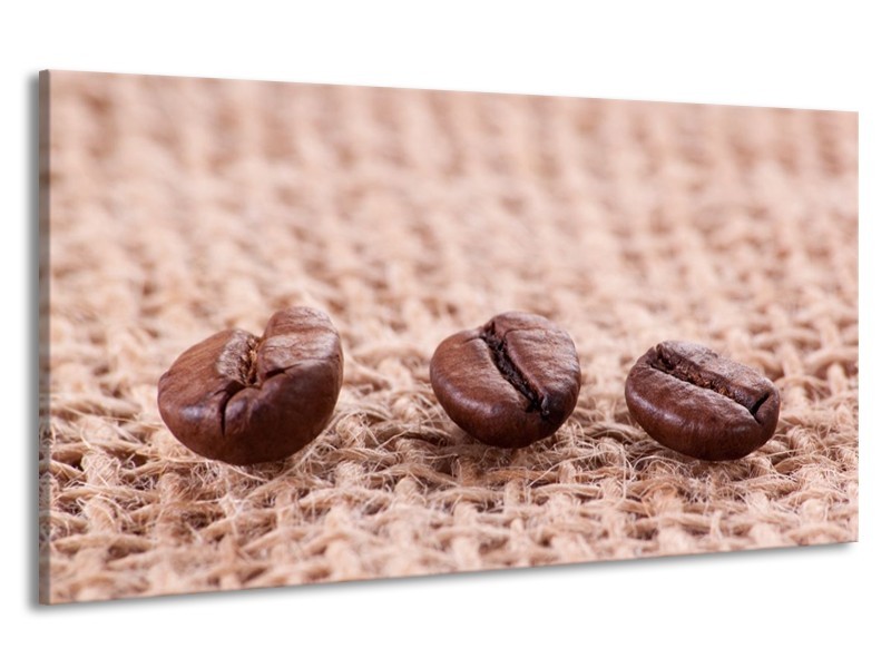 Canvas schilderij Koffie | Wit, Bruin | 190x100cm 1Luik